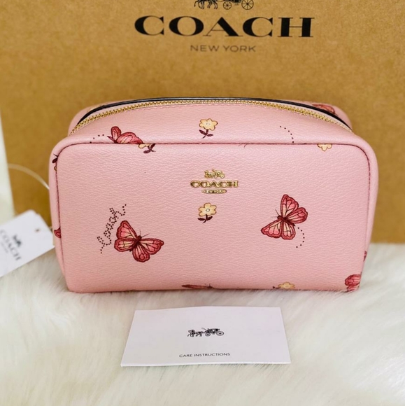Coach Handbags - COACH SMALL BOXY COSMETIC CASE WITH BUTTERFLY PRIN
